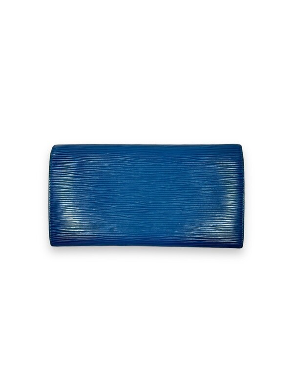 Louis Vuitton Blue Epi Leather Long Wallet