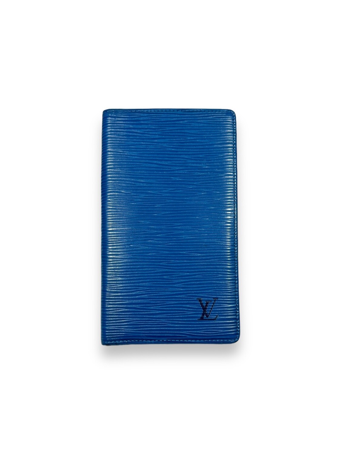 Louis Vuitton Blue Epi Checkbook Cover