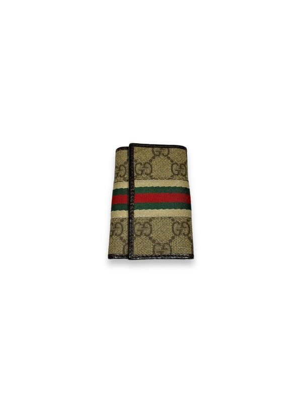 Gucci GG Supreme Monogram Web Ophidia 6 Key Holder