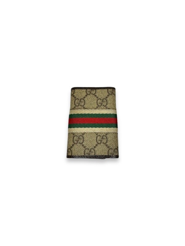 Gucci GG Supreme Monogram Web Ophidia 6 Key Holder