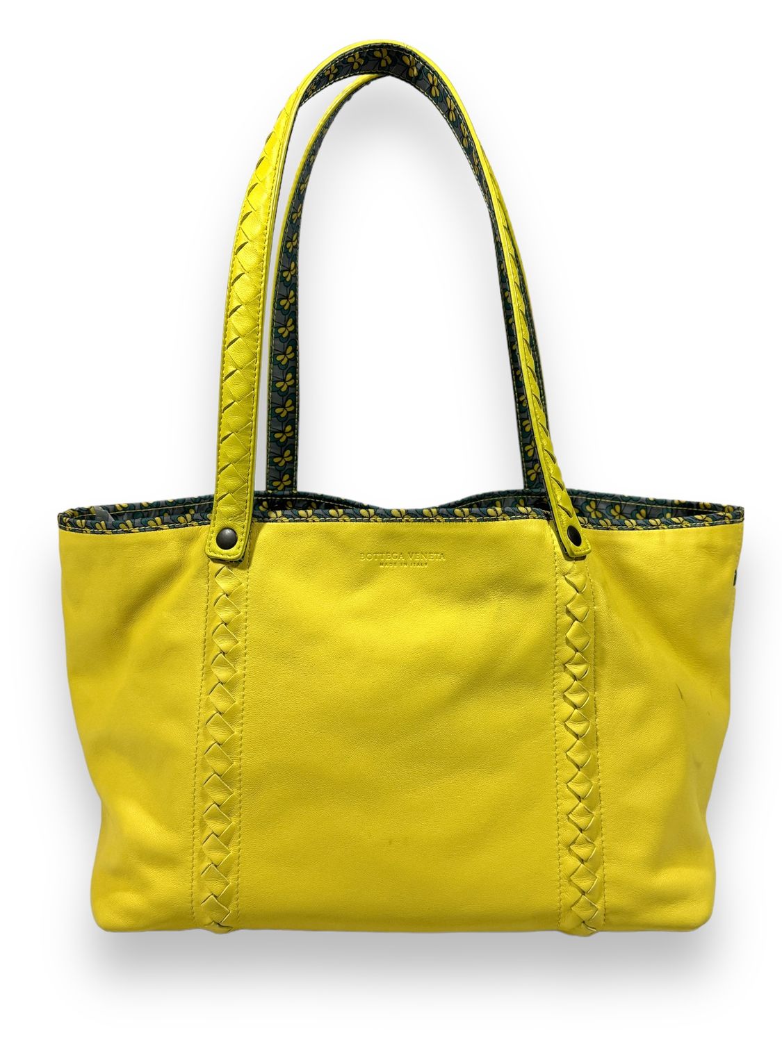 Bottega Veneta Intrecciato Lemon Reversible Tote