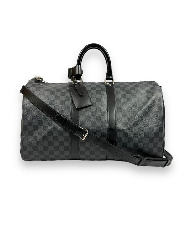 Louis Vuitton Damier Graphite Keepall Bando 45