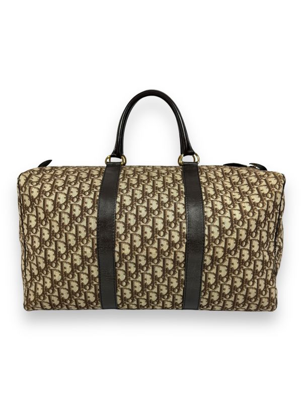 Christian Dior Vintage Trotter Monogram Duffle Bag Brown