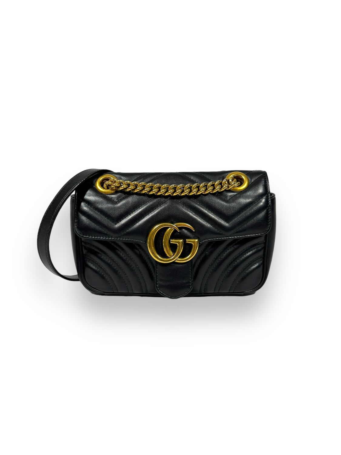 Gucci Black GG Marmont Matelasse Mini