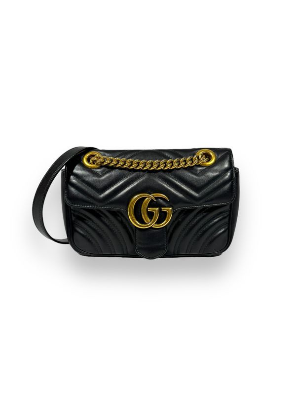 Gucci Black GG Marmont Matelasse Mini