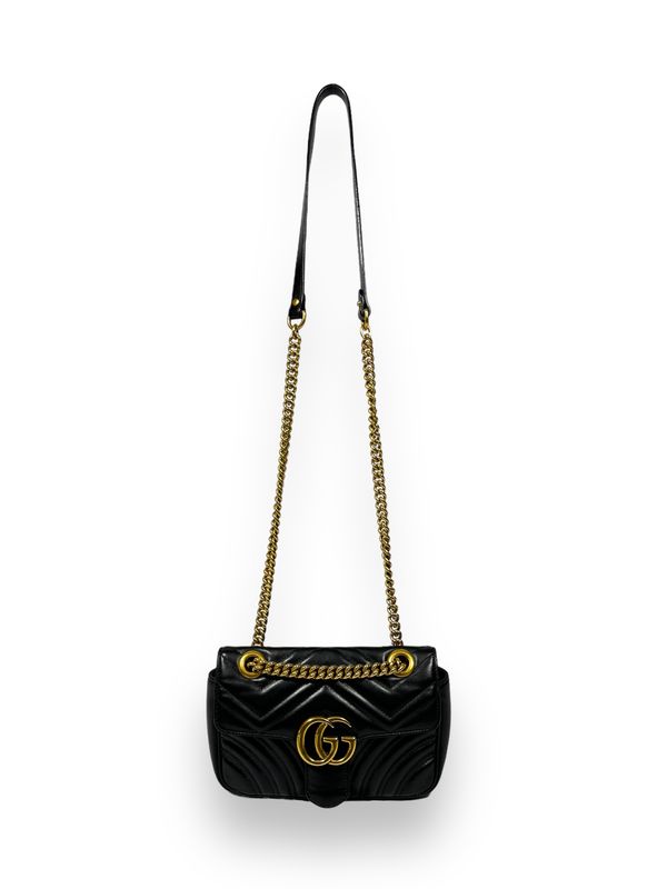 Gucci Black GG Marmont Matelasse Mini