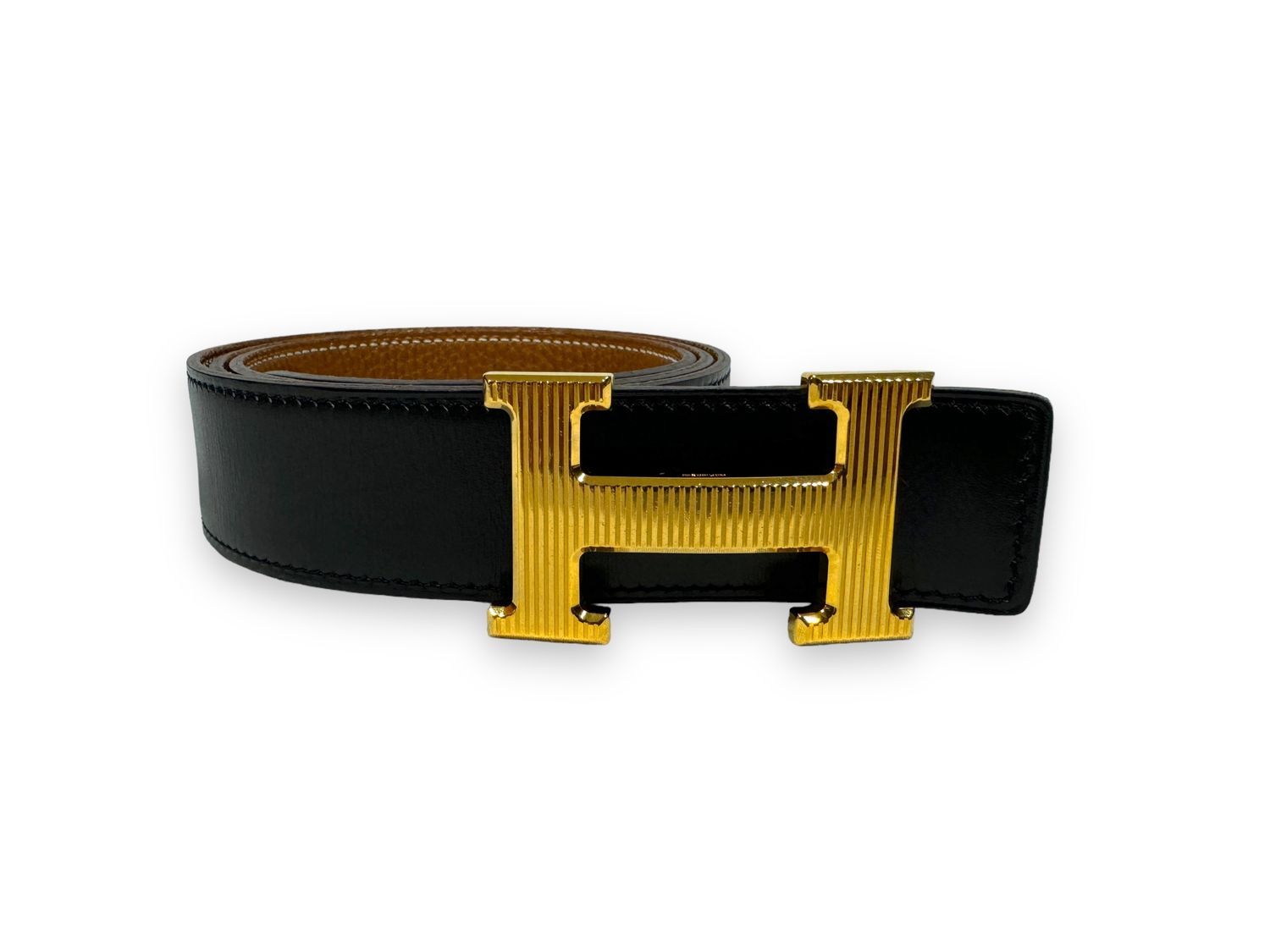 Hermès Reversible H Strie Belt (38/95)