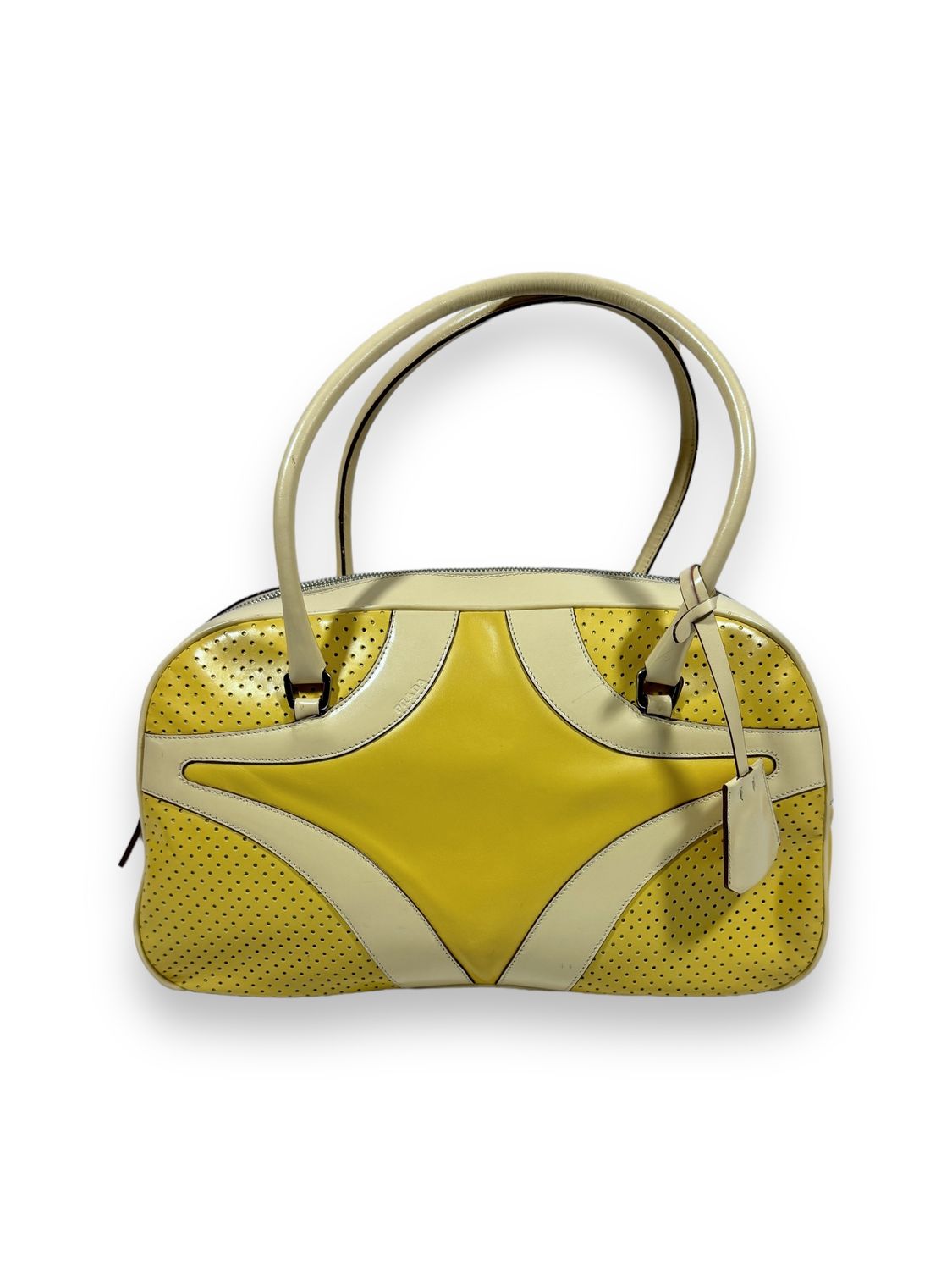 Prada Vintage Vitello Drive Bowling Bag