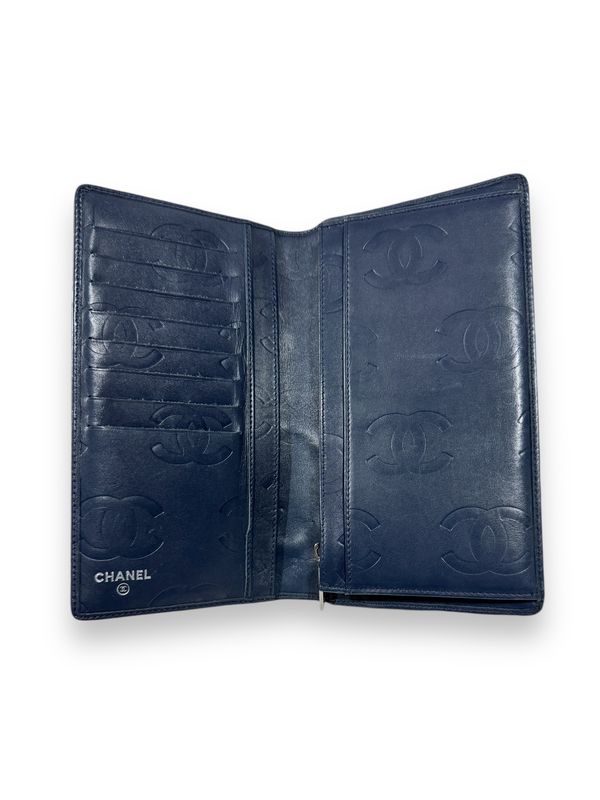 Chanel Cambon Quilted Bi-fold Dark Navy