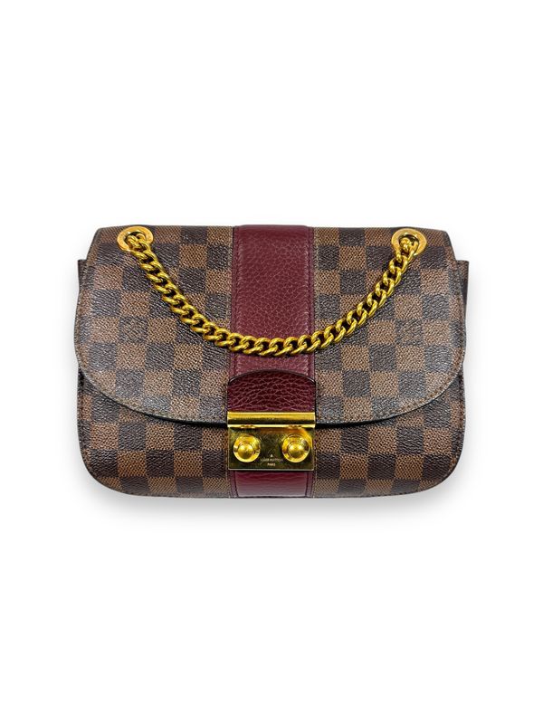 Louis Vuitton Damier Ebene Cuir Taurillon Wight Bordeaux Crossbody