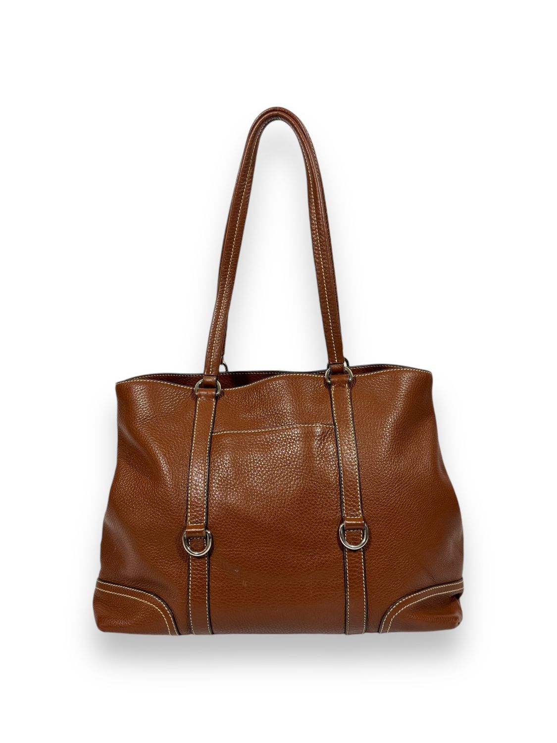 Prada Vintage Vitello Daino Tote Brown Leather