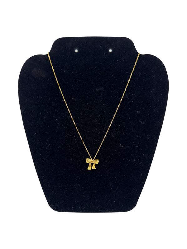 Tiffany &amp; Co. 18K Yellow Gold Ribbon Pendant Necklace