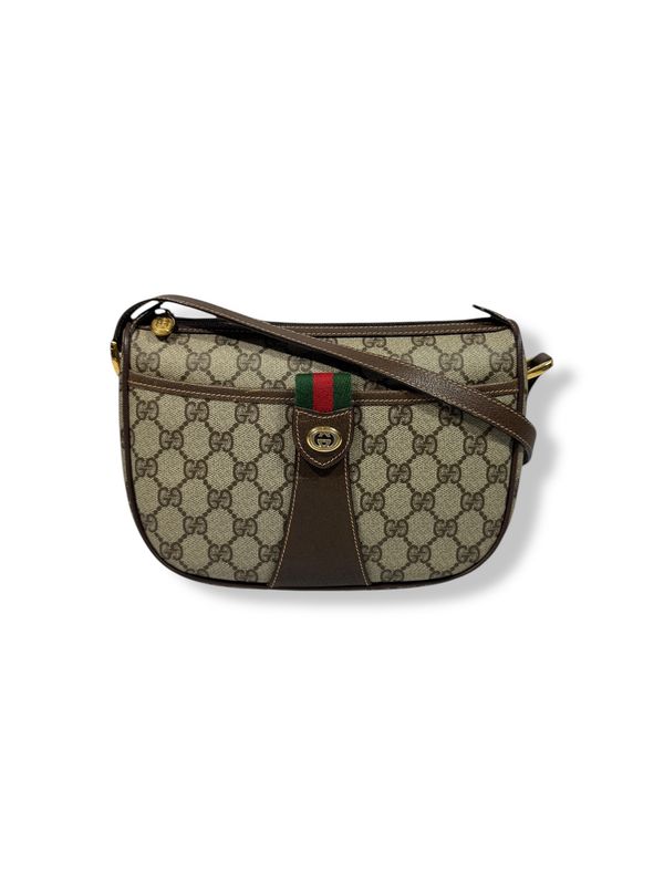 Gucci Vintage GG Canvas Web Sherry Line Shoulder Bag