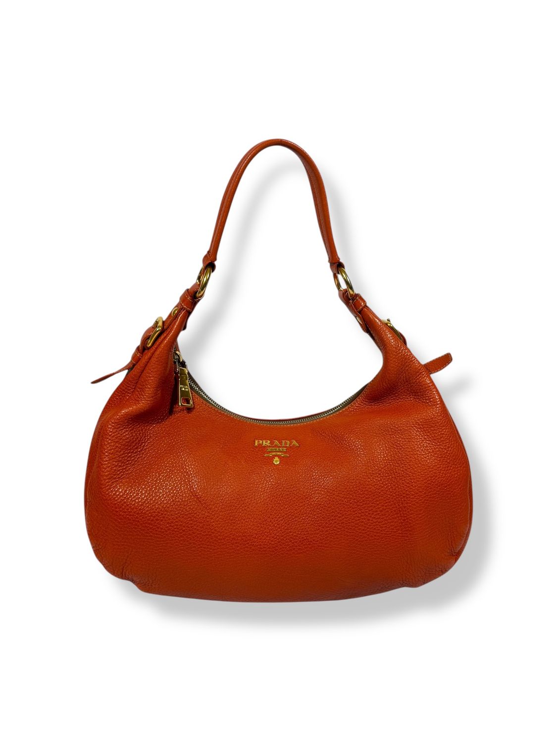 Prada Vitello Daino Hobo Papaya