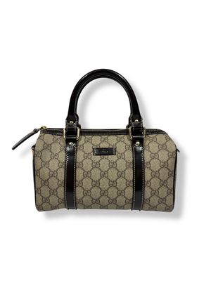 Gucci GG Supreme Small Joy Boston Dark Brown