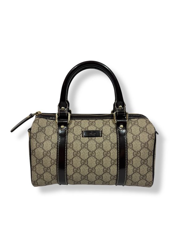 Gucci GG Supreme Small Joy Boston Dark Brown