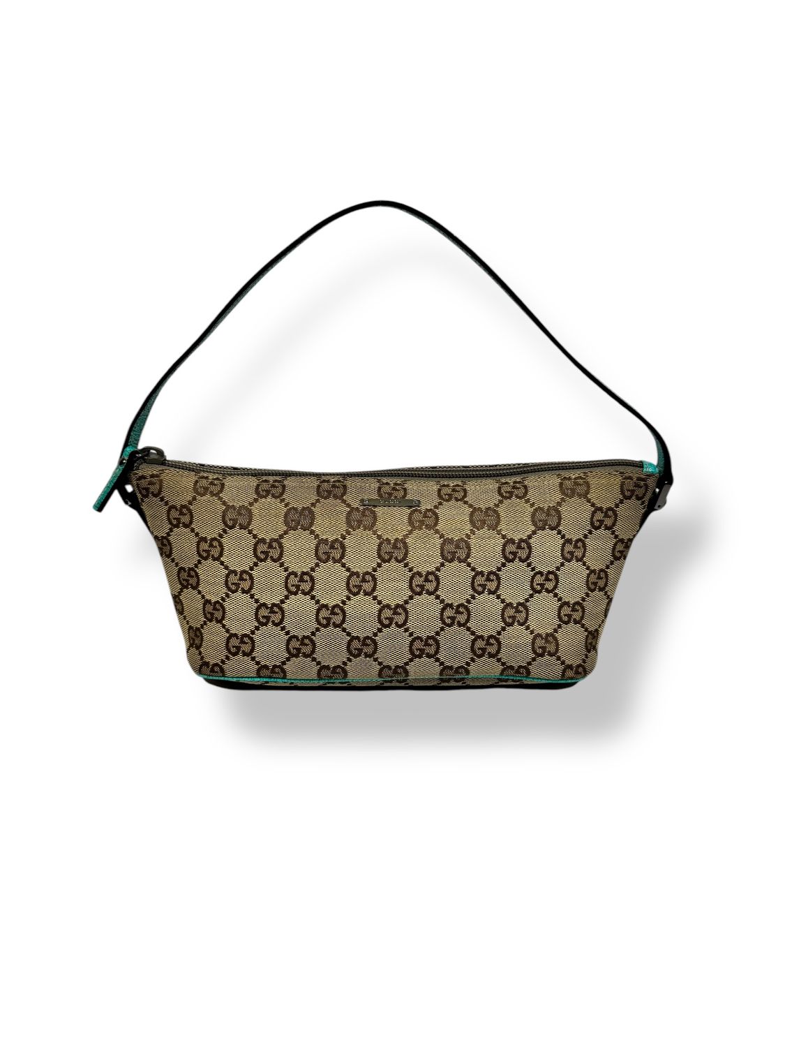 Gucci Monogram Boat Pochette Teal