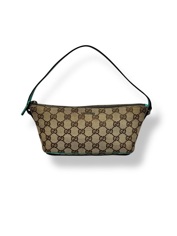 Gucci Monogram Boat Pochette Teal
