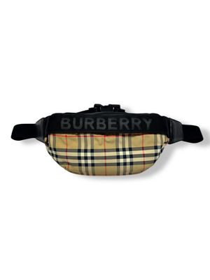 Burberry Nylon Vintage Check Sonny Bum Bag Archive Beige