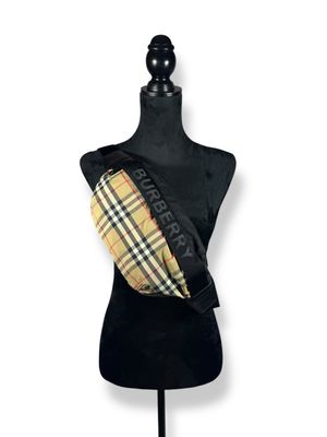 Burberry Nylon Vintage Check Sonny Bum Bag Archive Beige