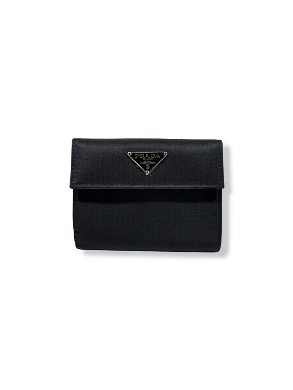 Prada Portafoglio Nero Nylon Wallet