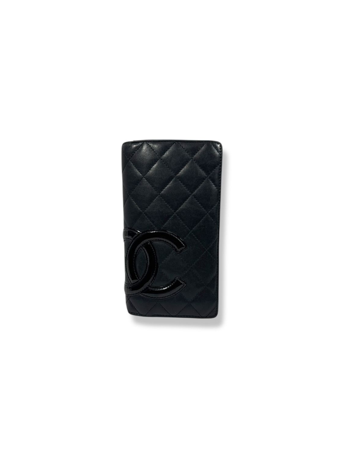 Chanel Calfskin Quilted Cambon Yen Wallet Black