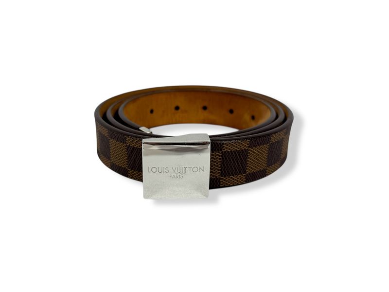 Louis Vuitton Damier Ebene LV Paris Buckle Belt (36)