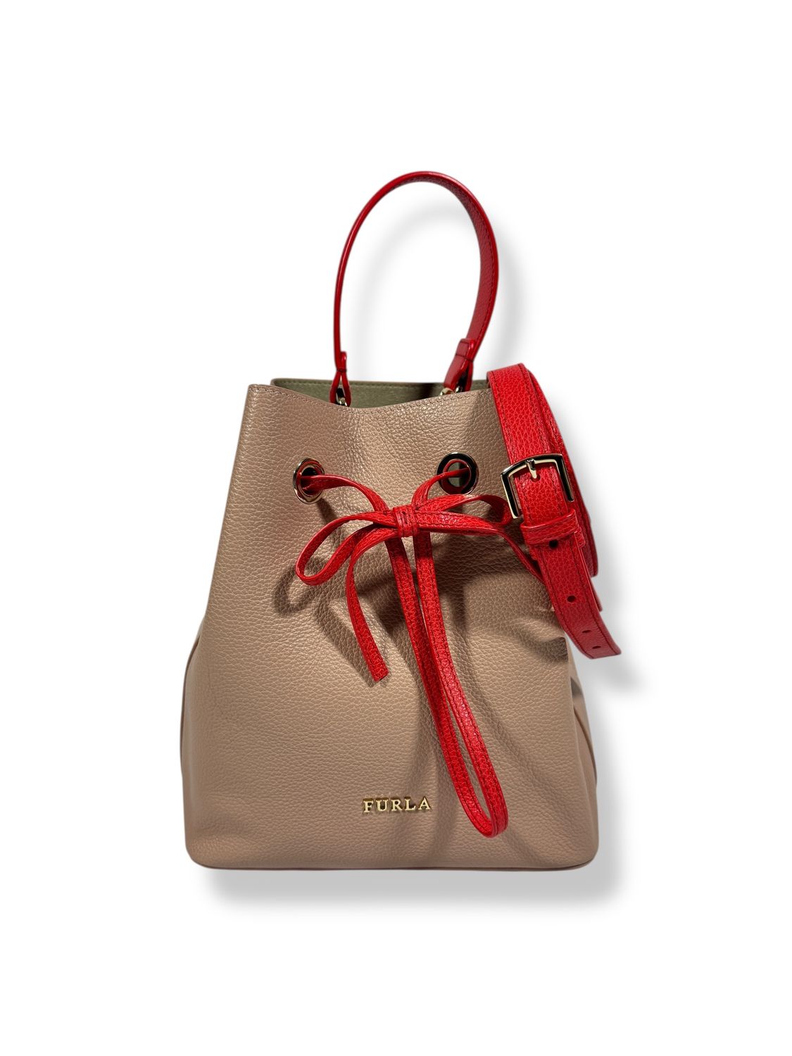 Furla Costanza Leather Bucket Bag