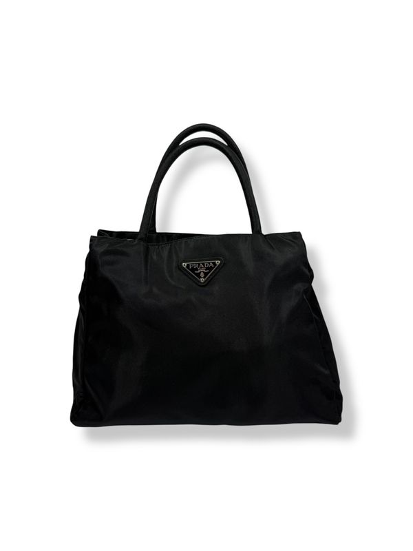 Prada Vintage Black Tessuto Nylon Tote