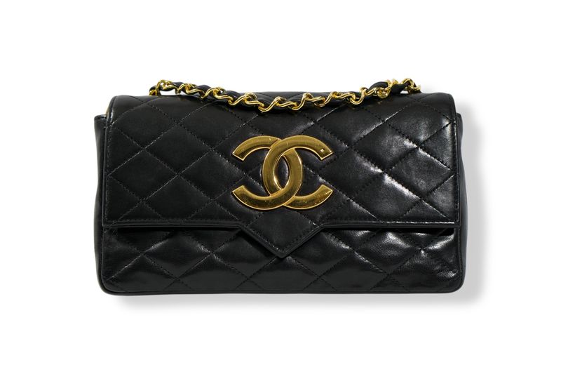 Chanel Vintage Coco Mark Matelasse Lambskin