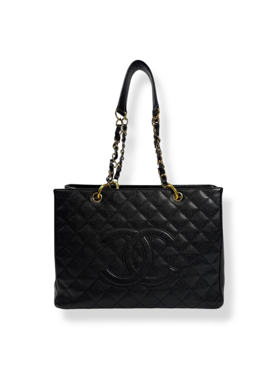 Chanel Caviar Quilted Grand Shopping Tote Black