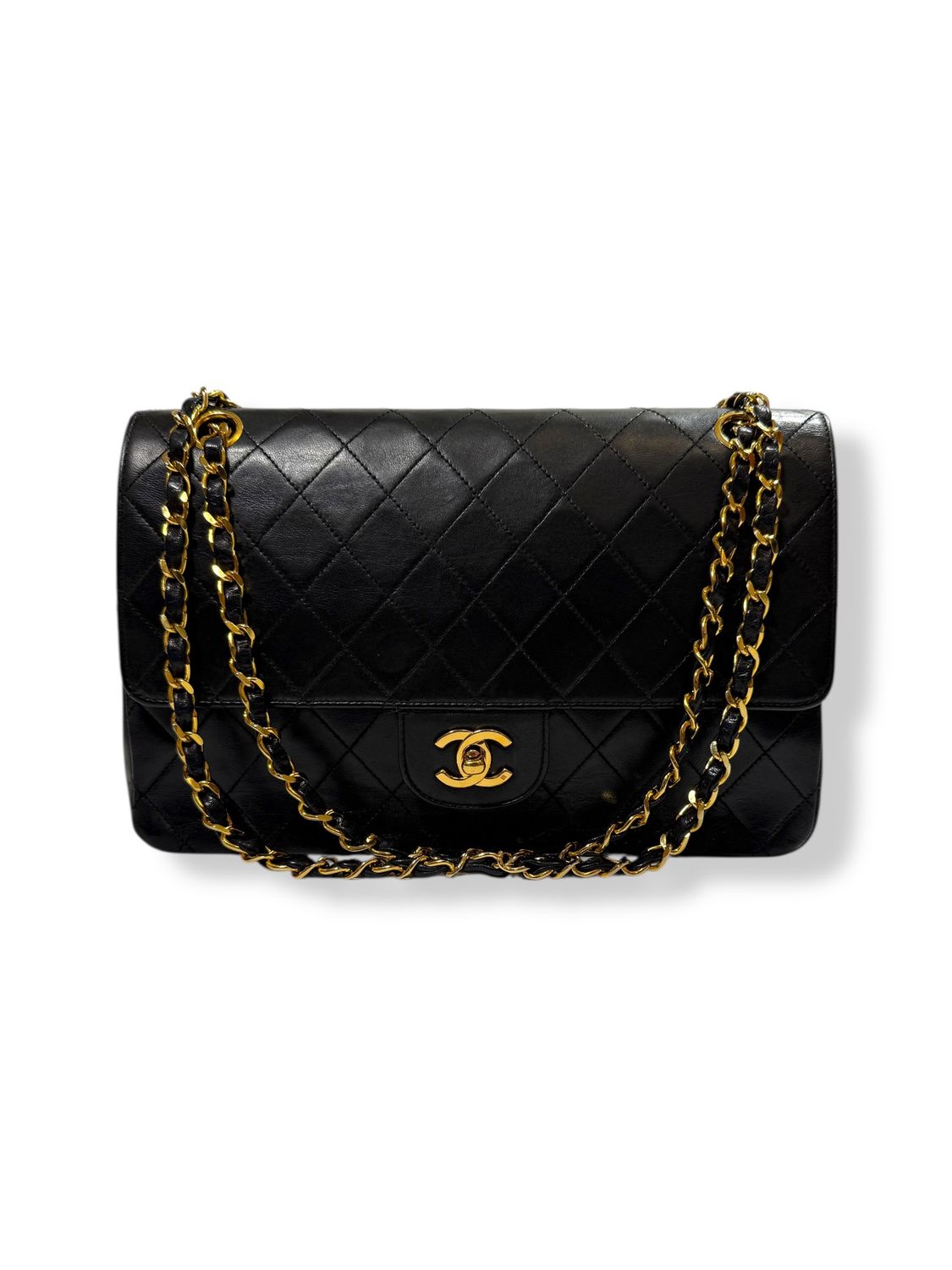 Chanel Vintage 0 Series Classic Double Flap Lambskin Black