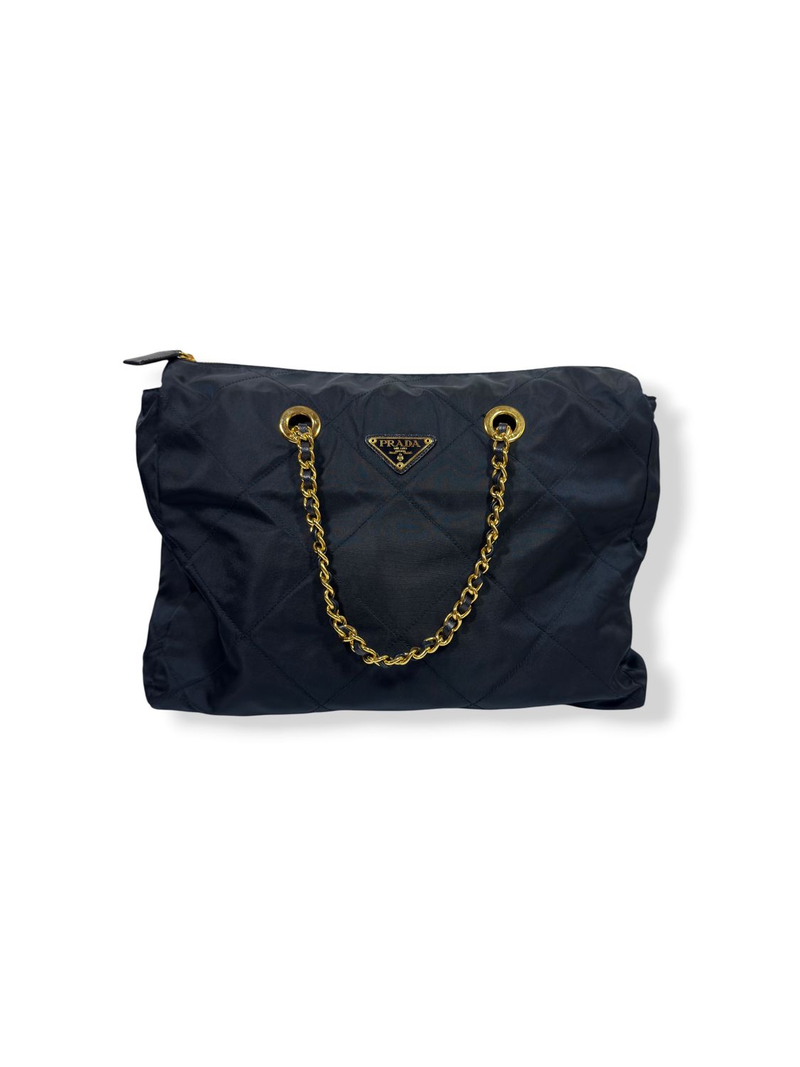 Prada Vintage Tessuto Nylon Chain Navy