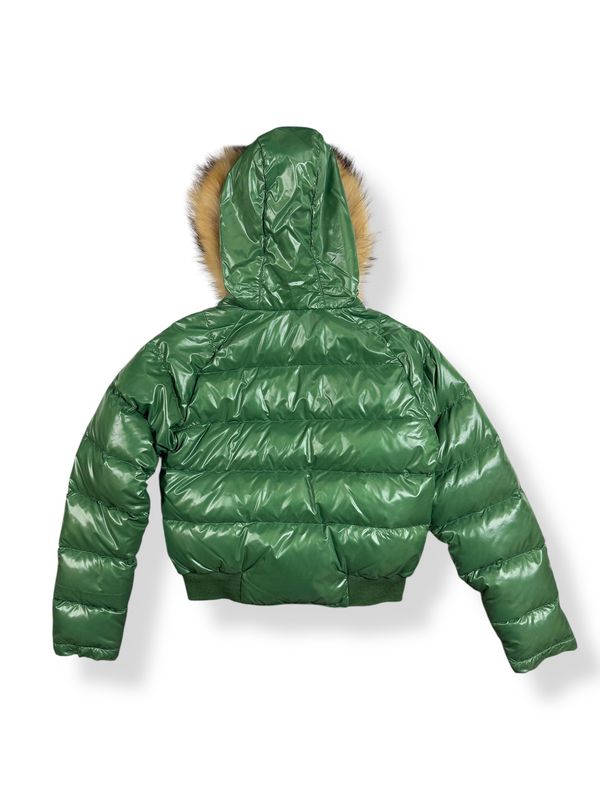 Moncler Women's Alpin Fur Trim Down Jacket Green (2)