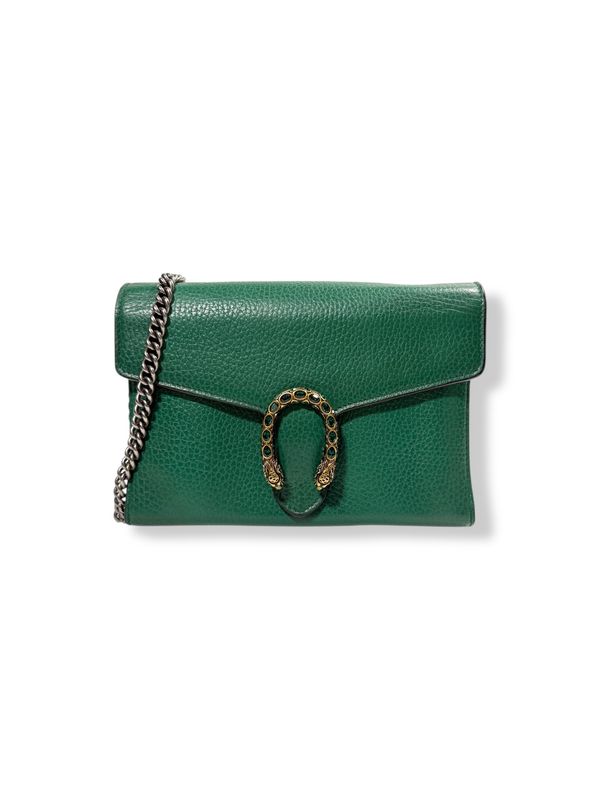Gucci Dionysus Crystal Mini Dollar Calfskin Green