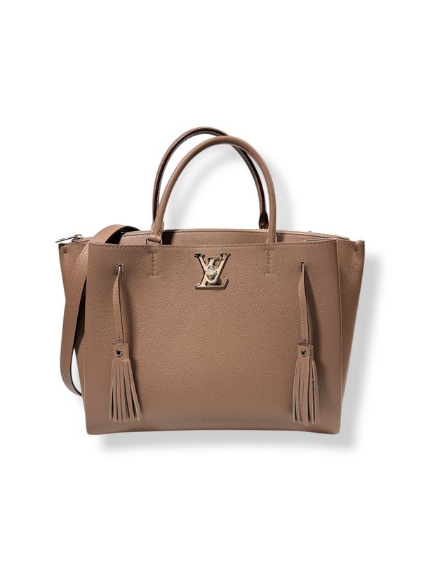 Louis Vuitton Calfskin Lockmeto Beige
