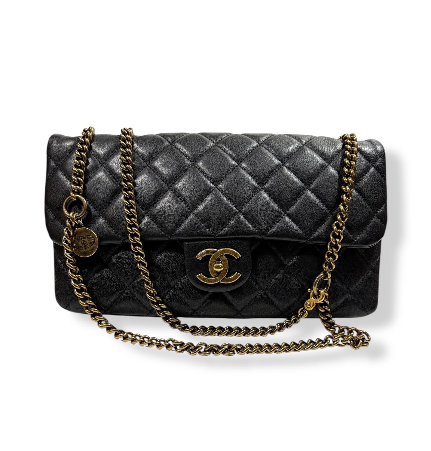 Chanel CC Crown Flap Black Medium