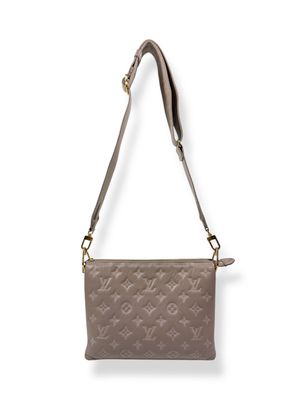 Louis Vuitton Monogram Embossed Coussin PM Graybeige