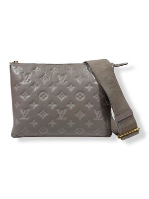 Louis Vuitton Monogram Embossed Coussin PM Graybeige Louis Vuitton Monogram Embossed Coussin PM Graybeige