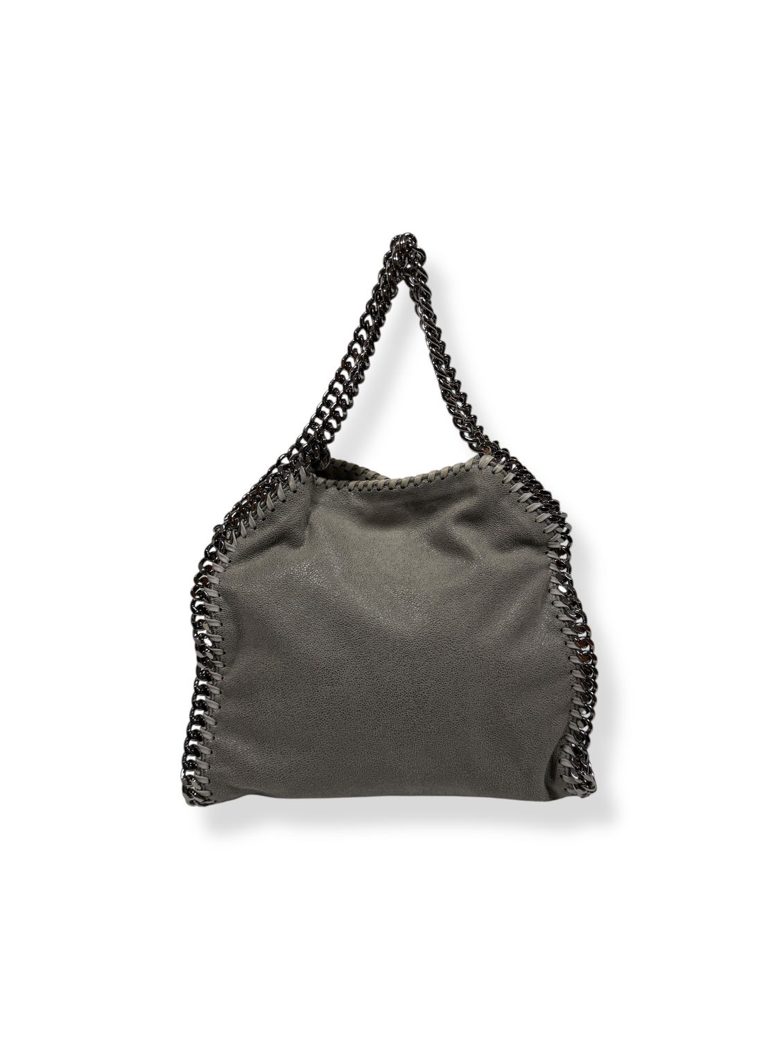 Stella McCartney Vegetarian Suede Falabella Mini Tote Gray