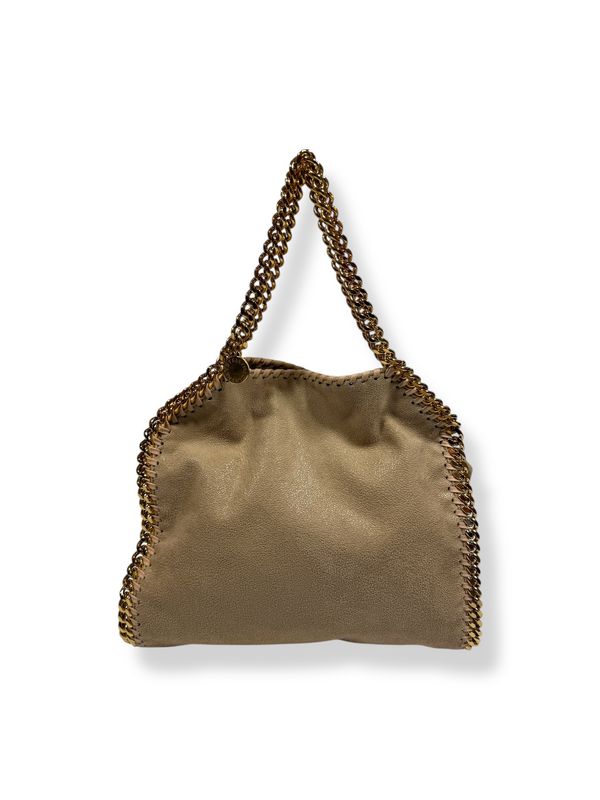 Stella McCartney Vegetarian Suede Falabella Mini Tote Bag Beige