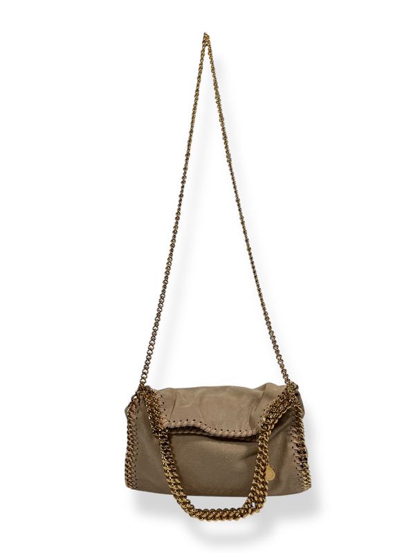 Stella McCartney Vegetarian Suede Falabella Mini Tote Bag Beige