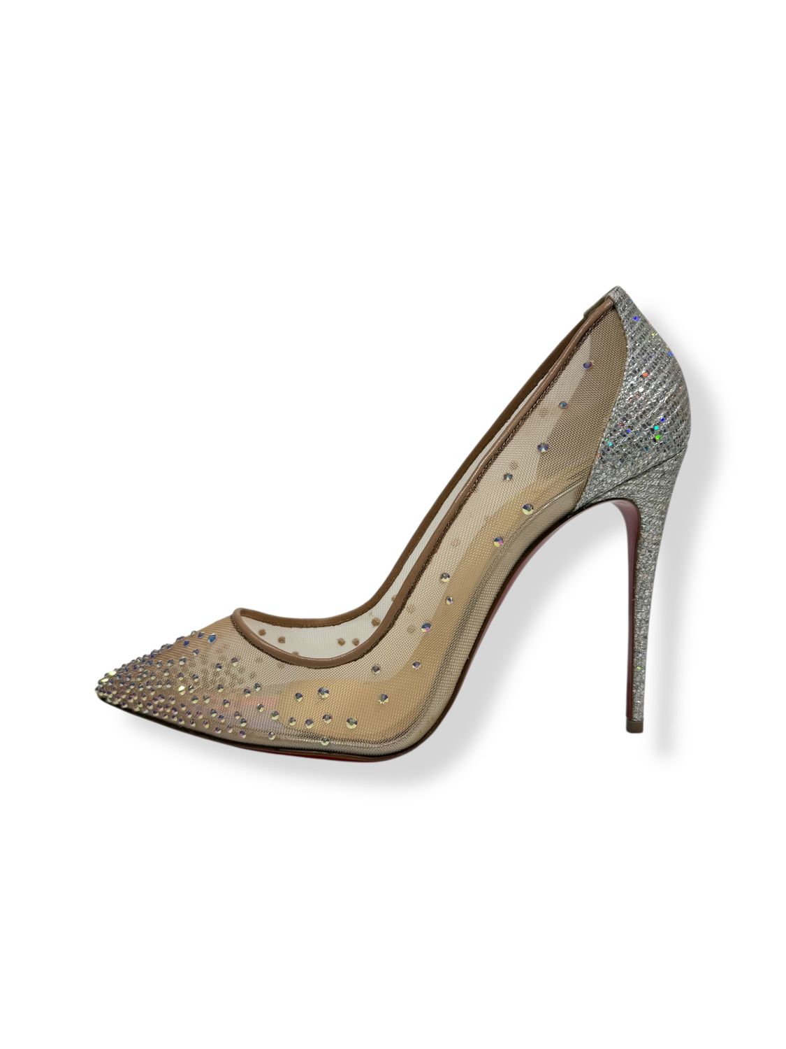 Christian Louboutin Crystal Embellished Follies Strass 100MM Pumps (10)