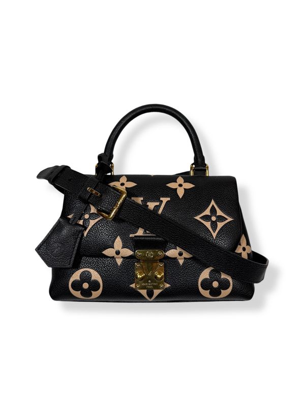 Louis Vuitton Monogram Empreinte Madeleine BB Black Beige