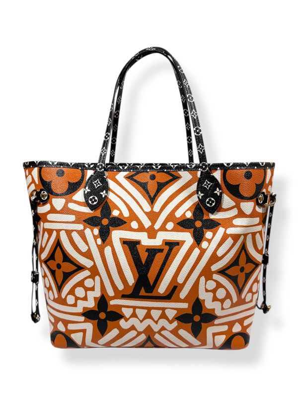 Louis Vuitton Monogram Giant Crafty Neverfull Pochette MM Creme Caramel