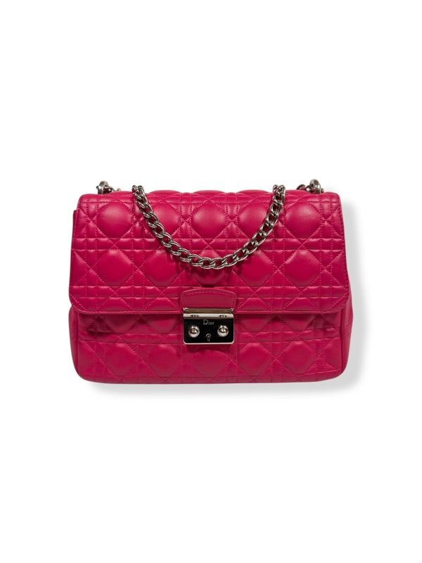 Christian Dior Quilted Miss Dior Medium Hot Pink