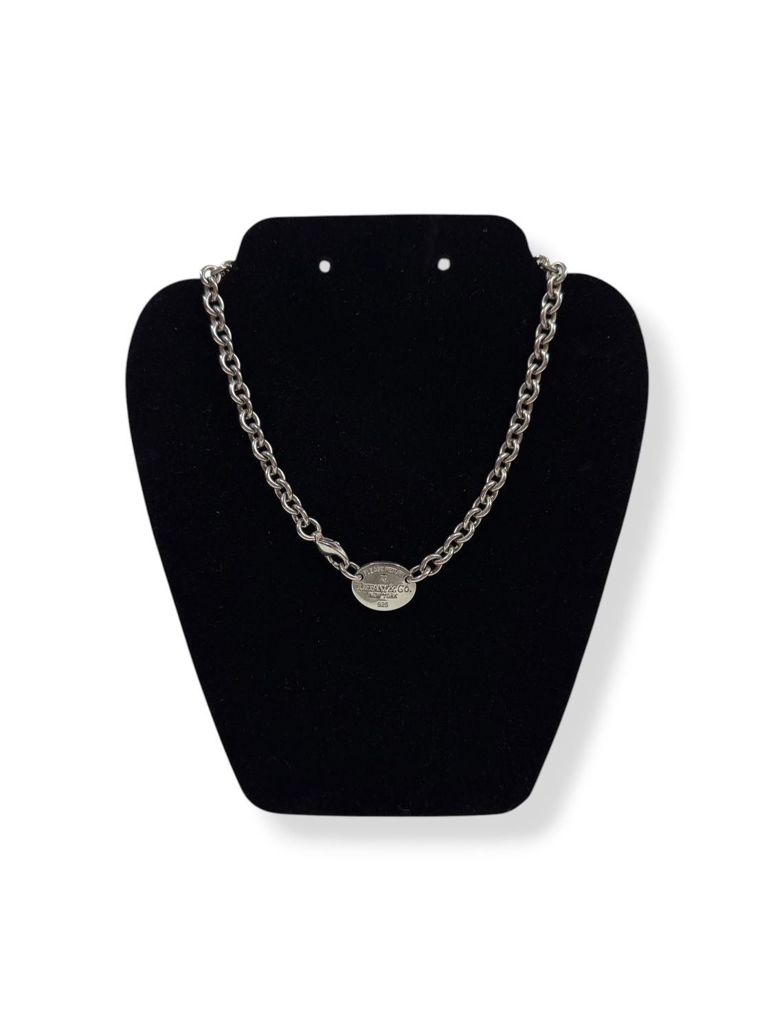 Tiffany &amp; Co. SS Return to Tiffany Oval Tag Choker Necklace