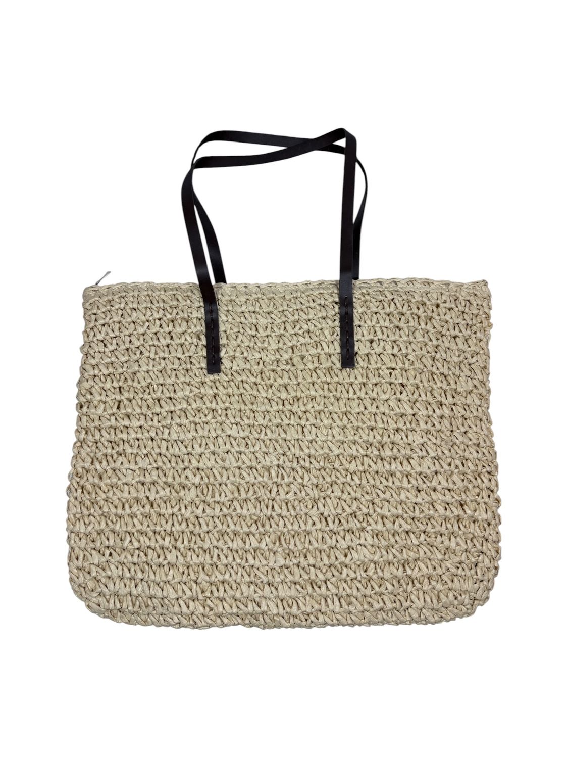 Straw Woven Handmade Beach Tote Light Brown