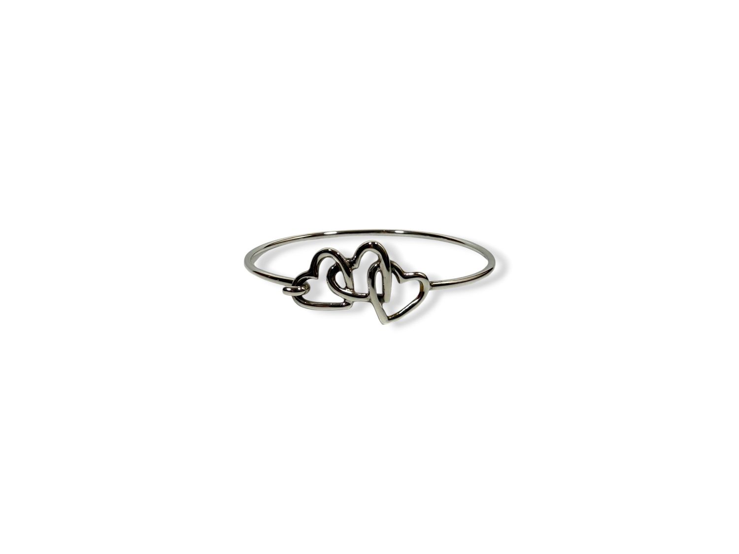 Tiffany &amp; Co. Triple Open Heart SS Bracelet