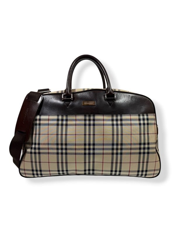 Burberry Nova Check Two-Way Weekender Bag